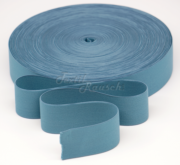 Gummiband Stahlblau 40mm